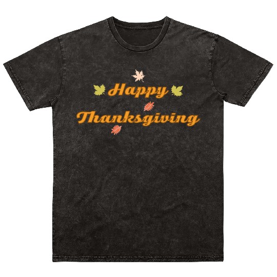 Happy Thanksgiving Mineral Wash T Shirts