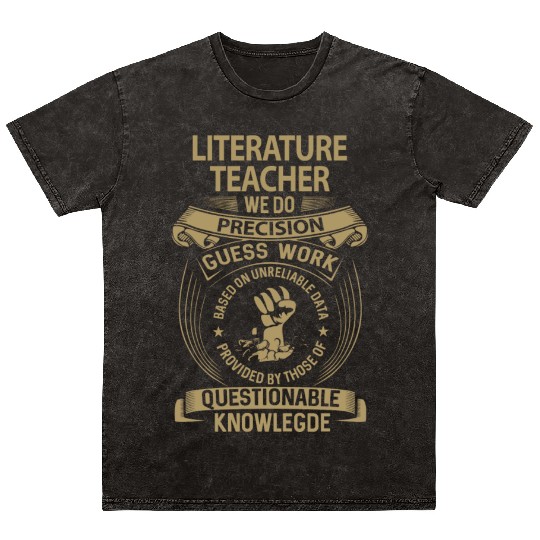 Literature Teacher Mineral Wash T Shirts - We Do Precision Gift