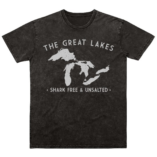 Great Lakes Shark Free And Unsalted Sweat Mineral Wash T Shirts