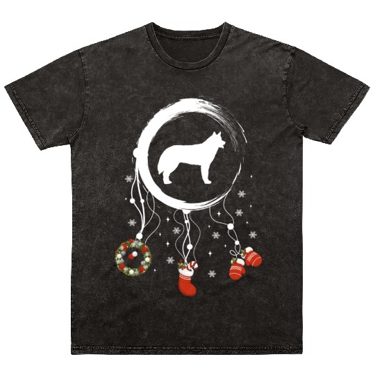 dog dreamcatcher Christmas Akita Mineral Wash T Shirts