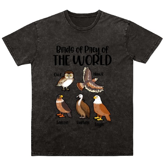 Birds of Prey Of The World Mineral Wash T Shirts