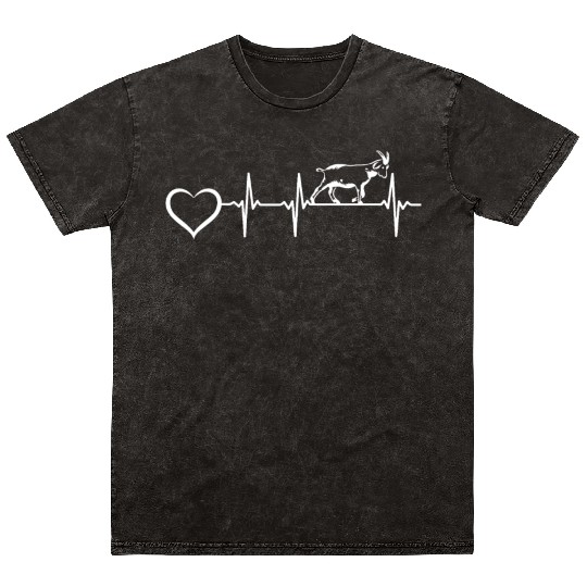 Goat Heartbeat Heart Goat Farm Goat Farmer Goat Mineral Wash T Shirts