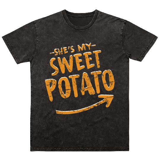 She Is My Sweet Potato Mineral Wash T Shirts