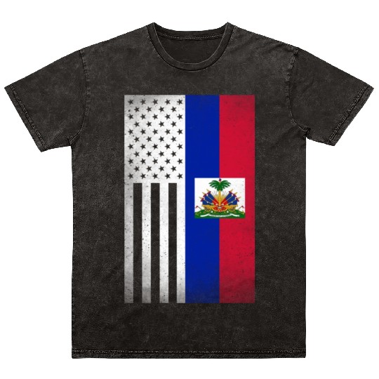 Haiti Design for proud Haitian Americans Mineral Wash T Shirts
