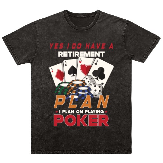 Poker Casino Poker Player Gambling Roulette Gift Mineral Wash T Shirts