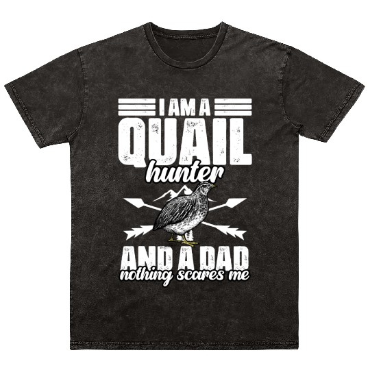 Funny Quail Hunting Hobby Northern Bobwhite Quail Mineral Wash T Shirts
