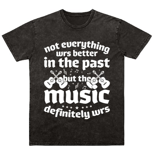 Retro Vintage 70s 80s Music Rock Guitar Mineral Wash T Shirts