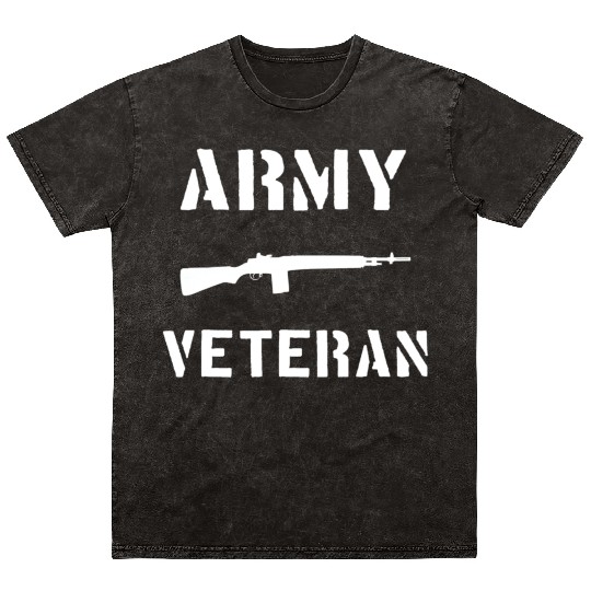 US Army Veteran M14 Rifle Mineral Wash T Shirts
