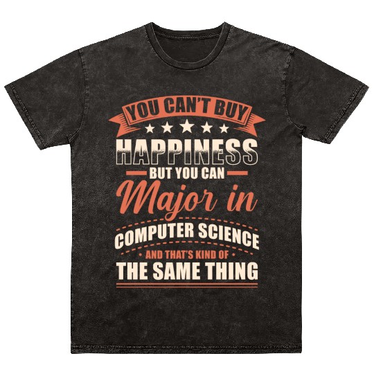 Computer Science Major Mineral Wash T Shirts