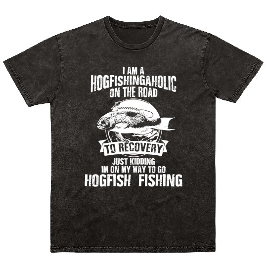 Hog Fish Merch Funny Great Fishermen Mineral Wash T Shirts