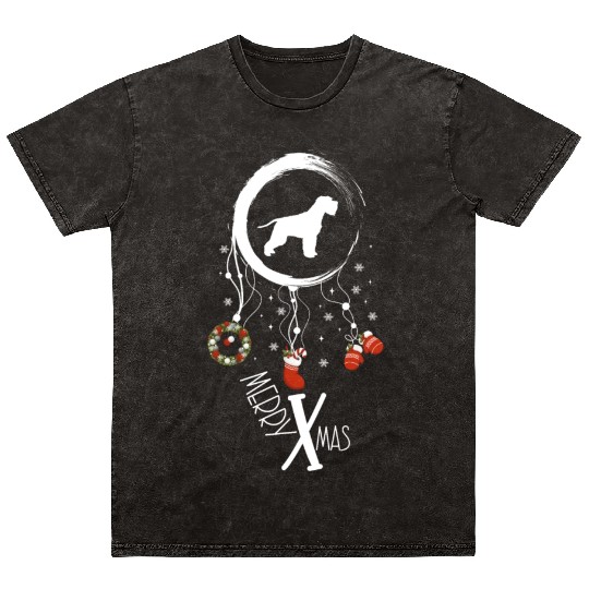 dog dreamcatcher Christmas Schnauzer Mineral Wash T Shirts