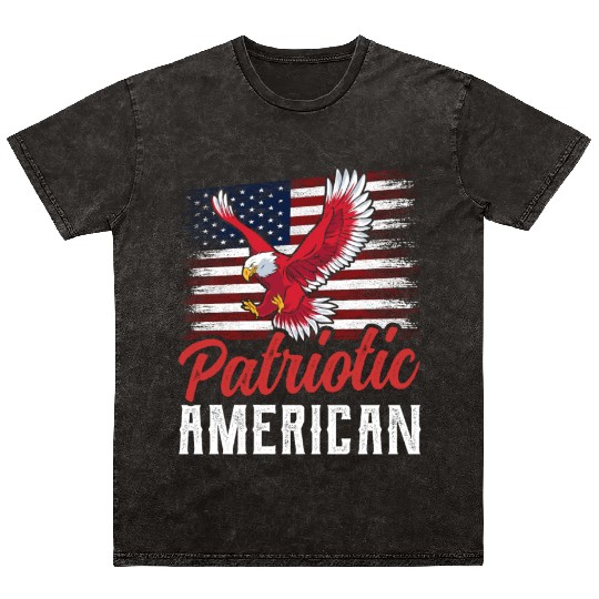 Patriotic American Patriot US USA Mineral Wash T Shirts