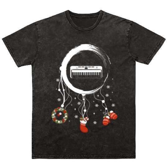 musical instrument dreamcatcher Christmas Keyboard Mineral Wash T Shirts