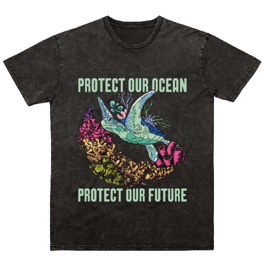 Marine Biology Protect Our Ocean Loves Marine Life Mineral Wash T Shirts