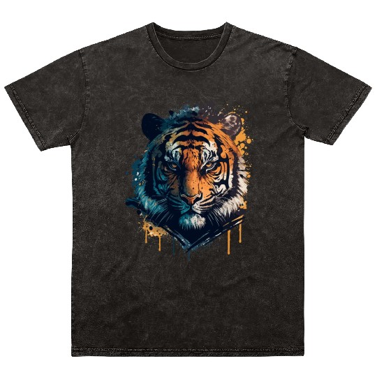 Tiger for Animal Lovers Mineral Wash T Shirts