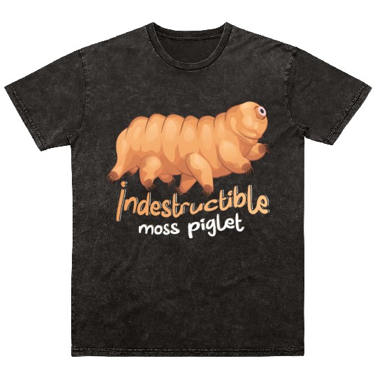 Indestructible Moss Piglet Science Tardigrade Mineral Wash T Shirts