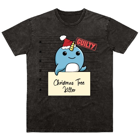 Narwhal christmas funny prison Mineral Wash T Shirts