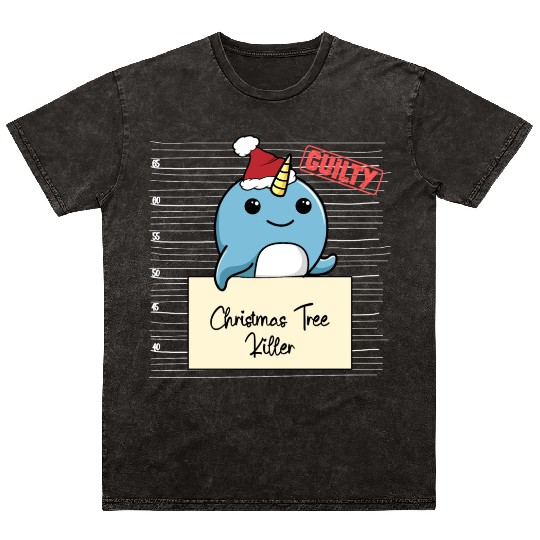 Narwhal christmas funny prison Mineral Wash T Shirts