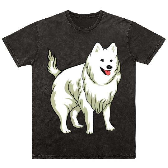 Samoyed Cute White Dog Owners Pet Lover Gift Ideas Mineral Wash T Shirts