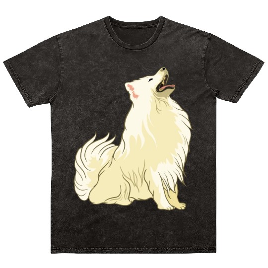 Samoyed Cute White Dog Owners Pet Lover Gift Ideas Mineral Wash T Shirts