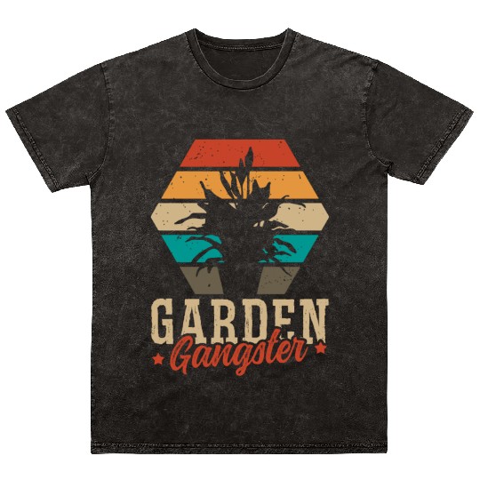 GARDEN GANGSTER I Plants Gardener Gardening Mineral Wash T Shirts