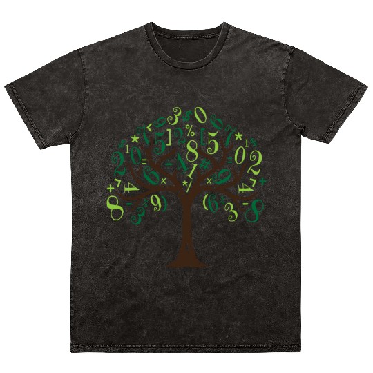 Math Tree Math Tree Mathematics Mineral Wash T Shirts