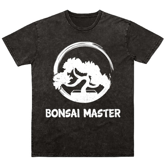 Bonsai Master Cool Japanese Tree Planting Gift Mineral Wash T Shirts