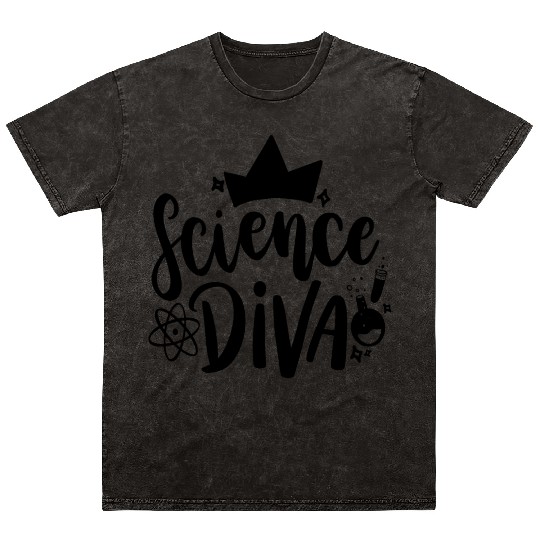 Science Diva Geek Nerd Teacher Student Gift Ideas Mineral Wash T Shirts