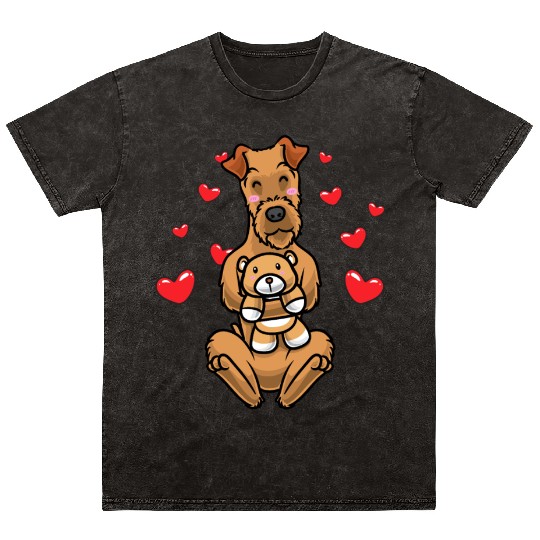 Kawaii Irish Terrier Stuffed Animal Dog Irish Red Mineral Wash T Shirts