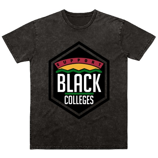 Support Black Colleges - black Mineral Wash T Shirts