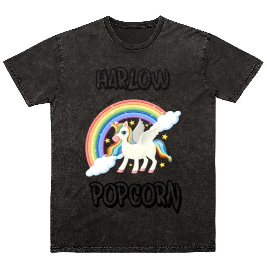 Harlow And Popcorn Merch Popcorn The Pony Mineral Wash T Shirts