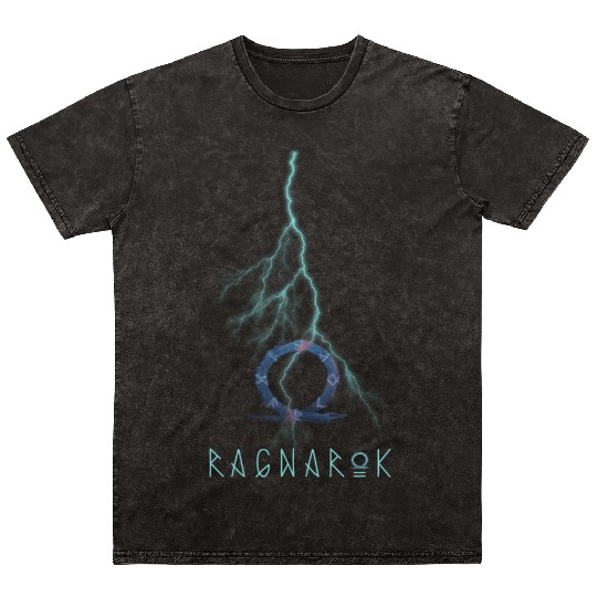 god of war ragnarock Mineral Wash T Shirts black for gamers