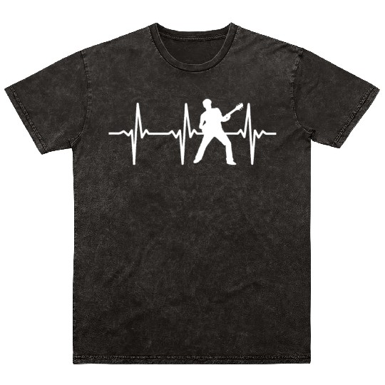 Guitar Heartbeat Guitar Musician Guitar Player Gui Mineral Wash T Shirts