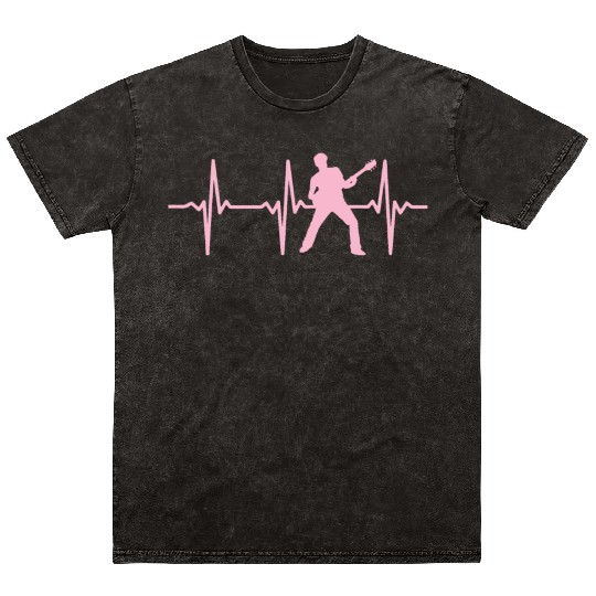 Guitar Heartbeat Guitar Musician Guitarist Guitar Mineral Wash T Shirts