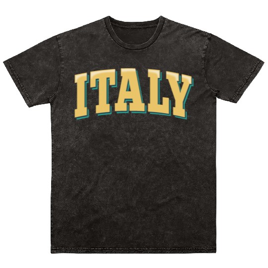 Italy - Italy lettering Mineral Wash T Shirts