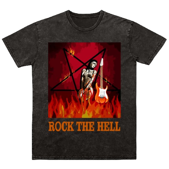 ROCK THE HELL Mineral Wash T Shirts