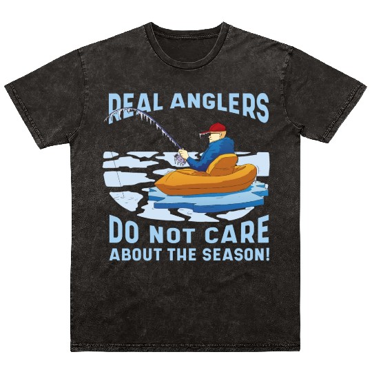 Real fishermen do not care about the season Real f Mineral Wash T Shirts