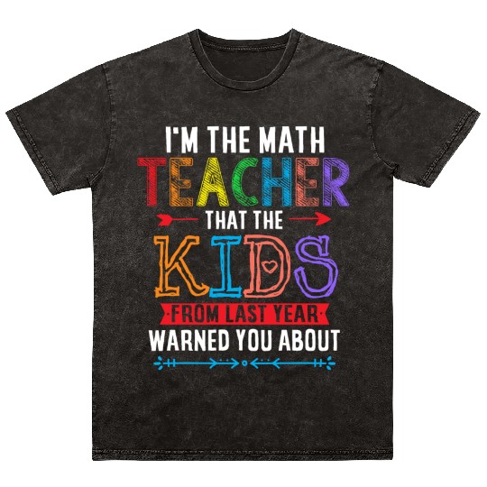 Math Teacher Unicorn Mineral Wash T Shirts