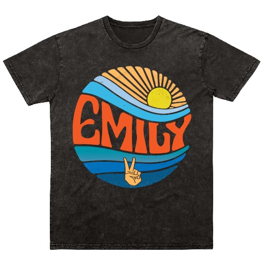 Emily Mineral Wash T Shirts Vintage Sunset Emily Groovy Tie Dye
