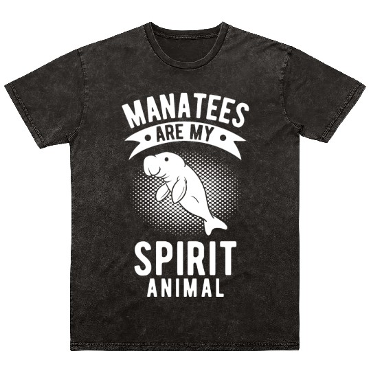 Manatees Are My Spirit Animal His & Her Gift Mineral Wash T Shirts