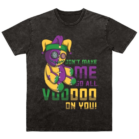 Witchcraft Doll Festival Parade Beads Mardi Gras Mineral Wash T Shirts