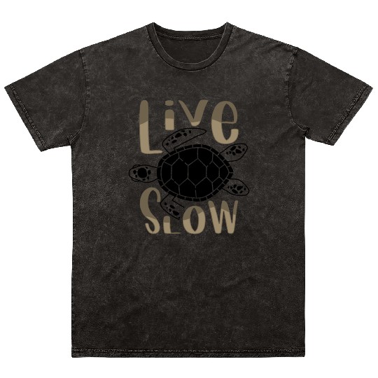 Relax and Live Slow Sea Turtle Beachy Vacation Mineral Wash T Shirts
