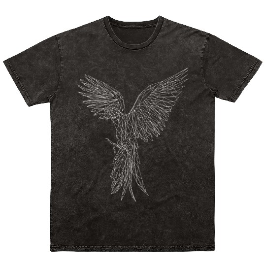 African Grey Parrot Mineral Wash T Shirts Bird Parakeet Mineral Wash T Shirts