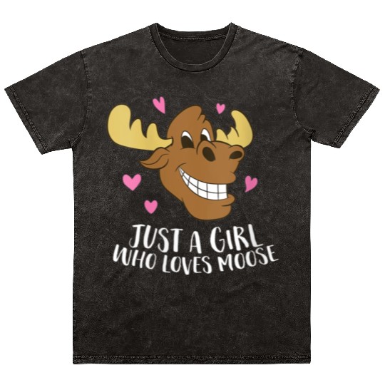 Funny Just A Teacher Who Loves Moose Mineral Wash T Shirts