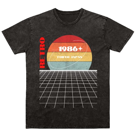 Retro 1986 Japan Mineral Wash T Shirts