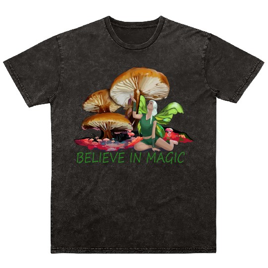 LITTLE WOOD ELF Mineral Wash T Shirts