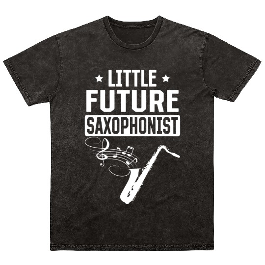 Newborn Saxophonist - Little Future Saxophonist Mineral Wash T Shirts