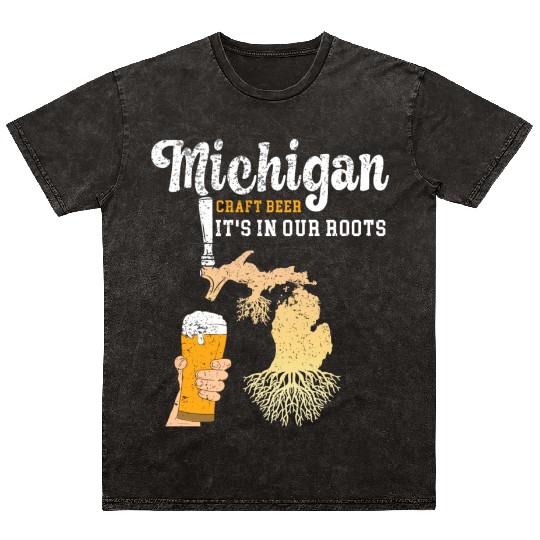 Michigan Craft Beer Mineral Wash T Shirts