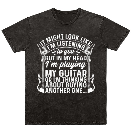 Bass Guitar Player - But In My Head I'm Playing My Mineral Wash T Shirts