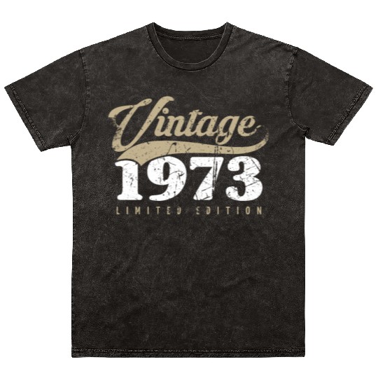 50 Years Vintage 1973 Retro 50th Birthday Mineral Wash T Shirts